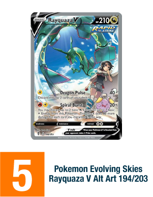 Pokemon Evolving Skies Rayquaza V Alt Art 194/203