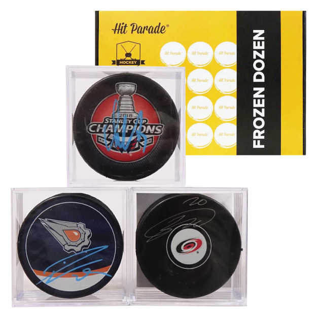 2022/23 HIT PARADE AUTOGRAPHED HOCKEY PUCK FROZEN DOZEN HOBBY BOX