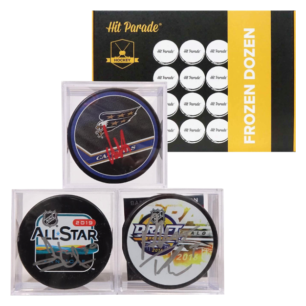 2022/23 HIT PARADE AUTOGRAPHED HOCKEY PUCK FROZEN DOZEN HOBBY BOX