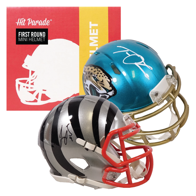 2023 HIT PARADE AUTOGRAPHED FOOTBALL MINI HELMET 1ST ROUND EDITION HOBBY BOX