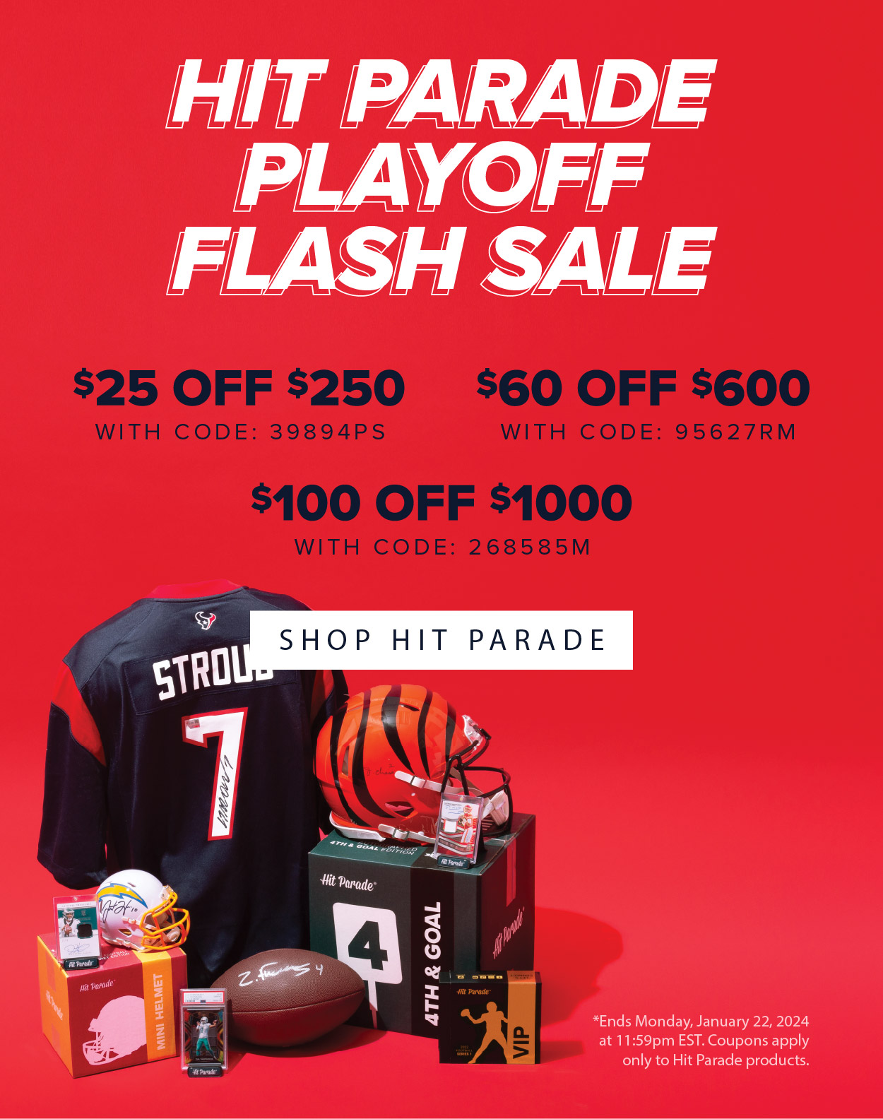 Hit Parade Playoff Flash Sale | $25 Off $25: 39894PS | $60 OFF $600: 95627RM | $100 OFF $1000: 268585M