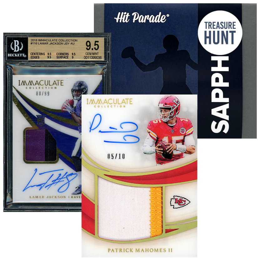 2023 HIT PARADE FOOTBALL SAPPHIRE TREASURE HUNT EDITION HOBBY BOX