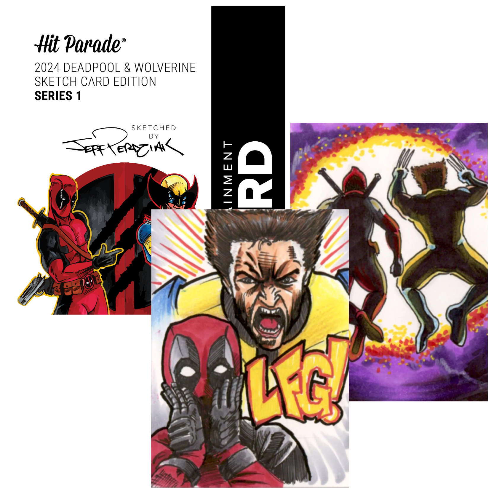 2024 HIT PARADE DEADPOOL & WOLVERINE SKETCH CARD BY JEFF PERDZIAK HOBBY BOX