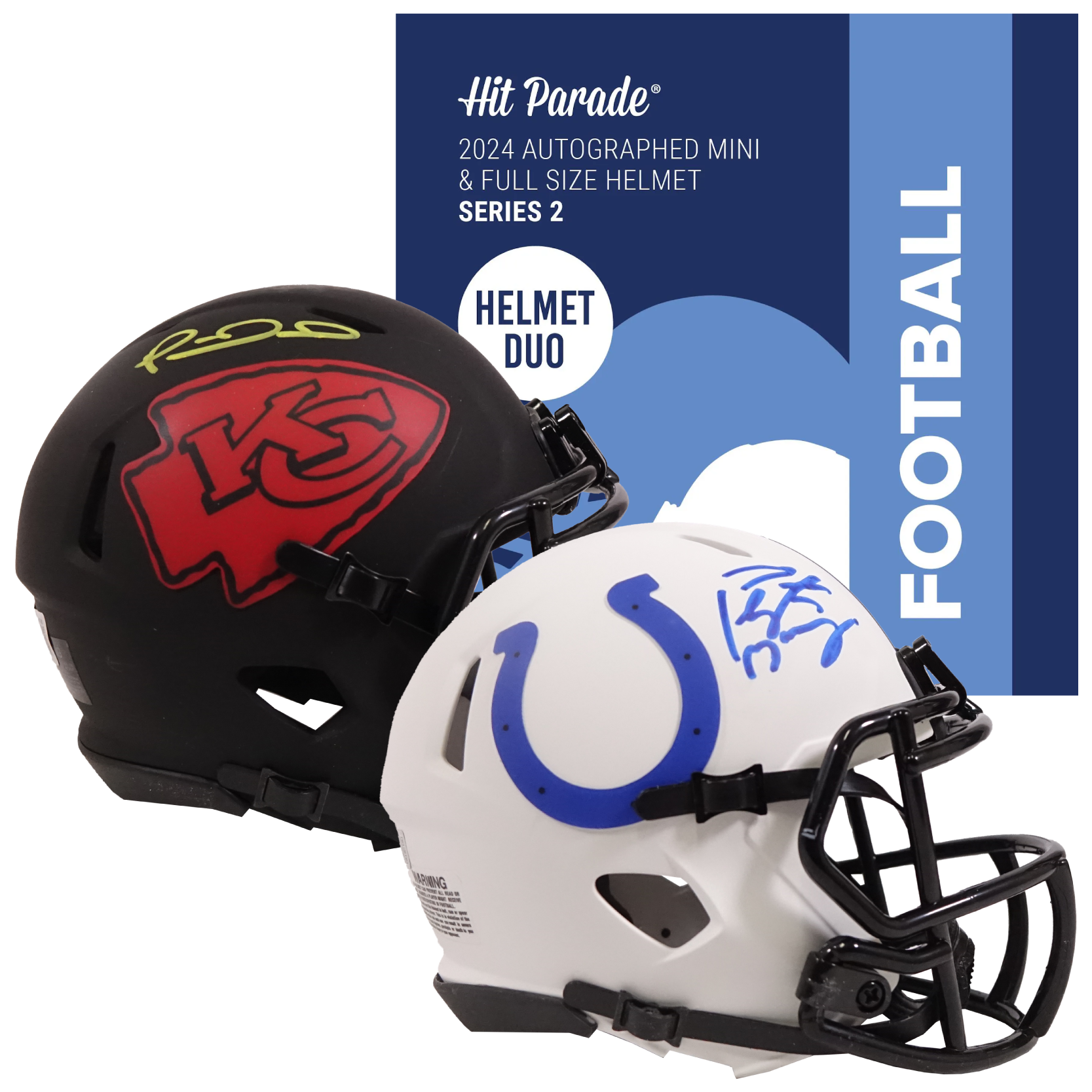 2024 HIT PARADE AUTOGRAPHED FOOTBALL HELMET DUO EDITION HOBBY BOX