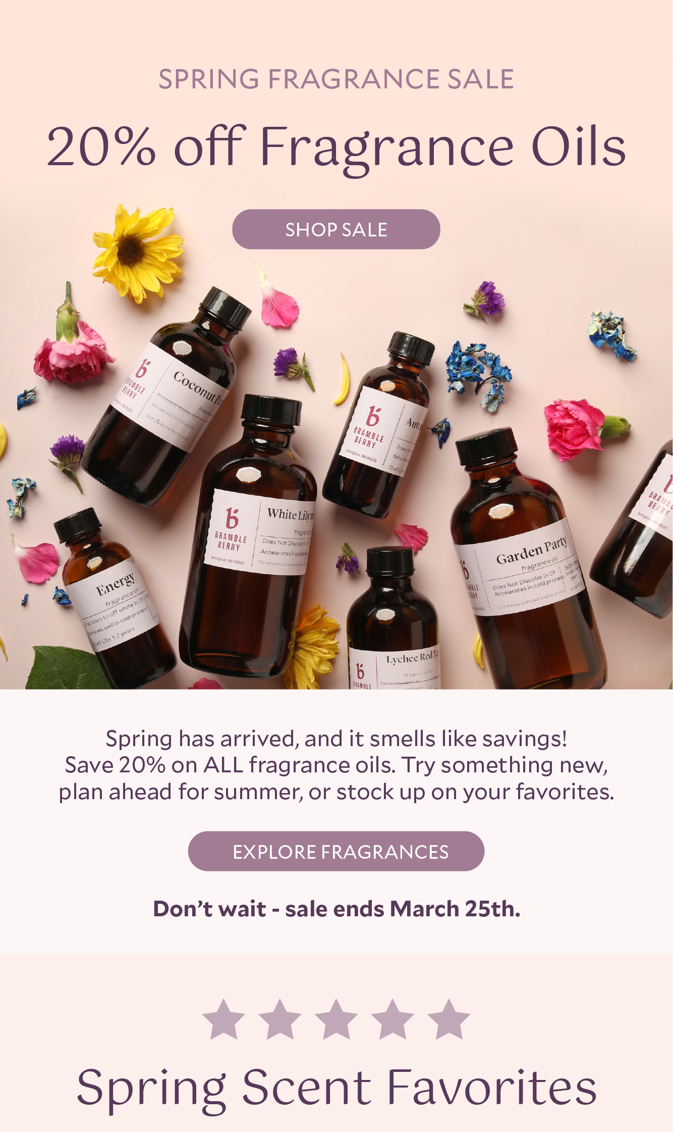 Spring Fragrance Sale: 20% off all scents!