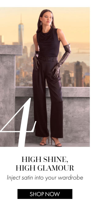 Belted Satin Pleated Pant