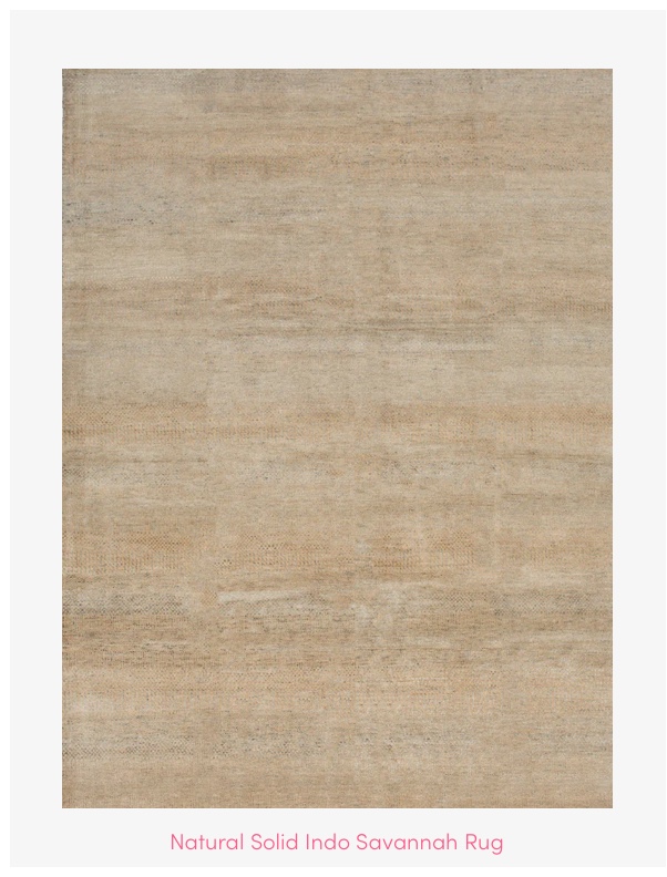 Natural Solid Indo Savannah Rug