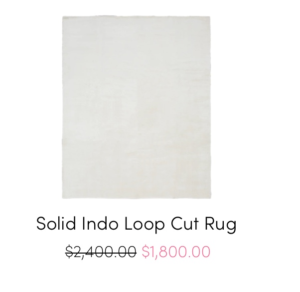 Solid Indo Loop Cut Rug