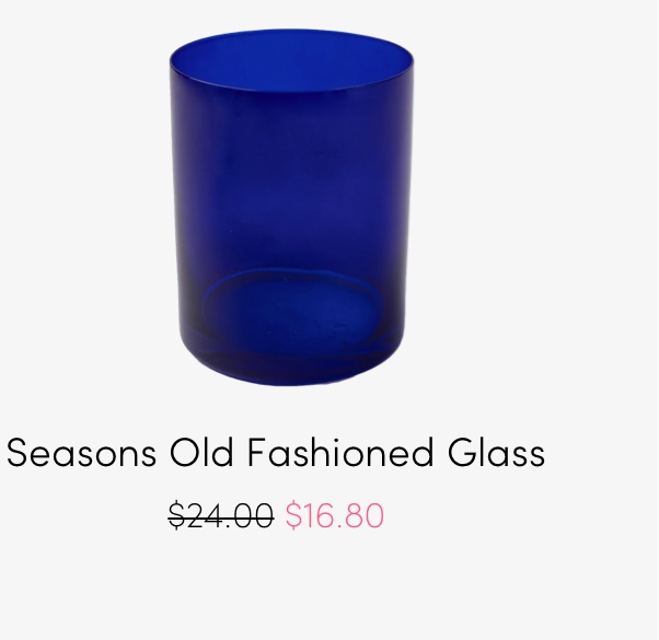 Seasons Old Fashioned Glass