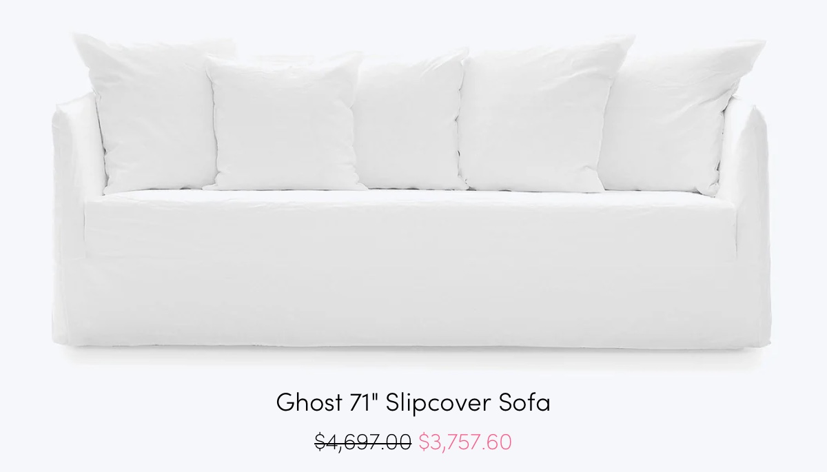 Ghost 71" Slipcover Sofa