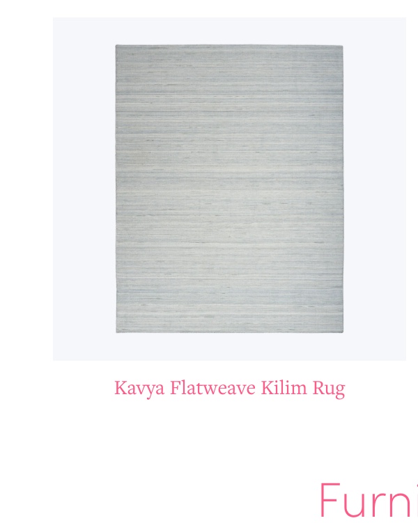 Light Blue Kavya Flatweave Kilim Rug