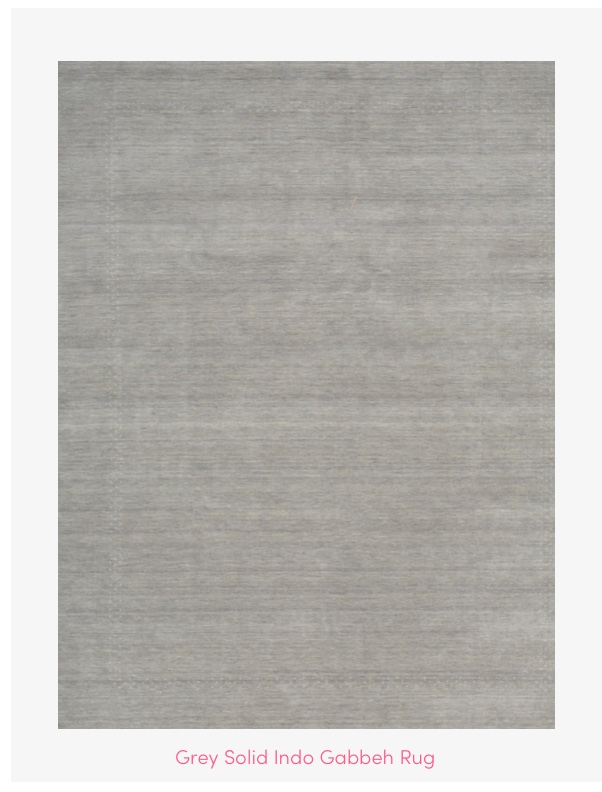 Grey Solid Indo Gabbeh Rug - 8'2" x 10'1"