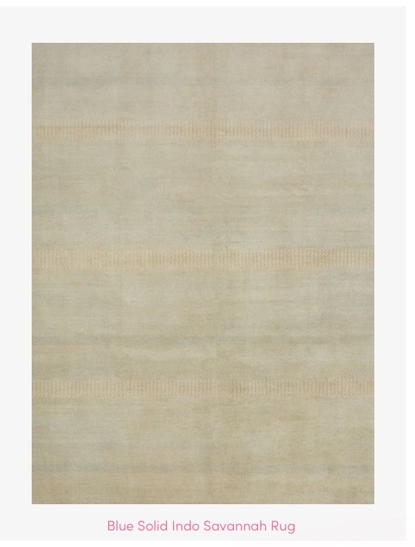 Blue Solid Indo Savannah Rug - 8'2" x 10'4"