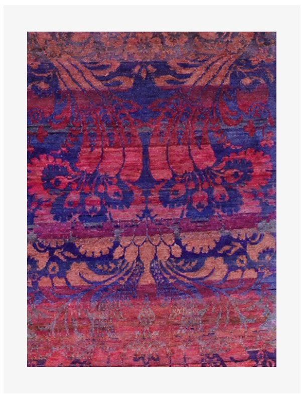 Pink & Purple Transitional Silk Runner