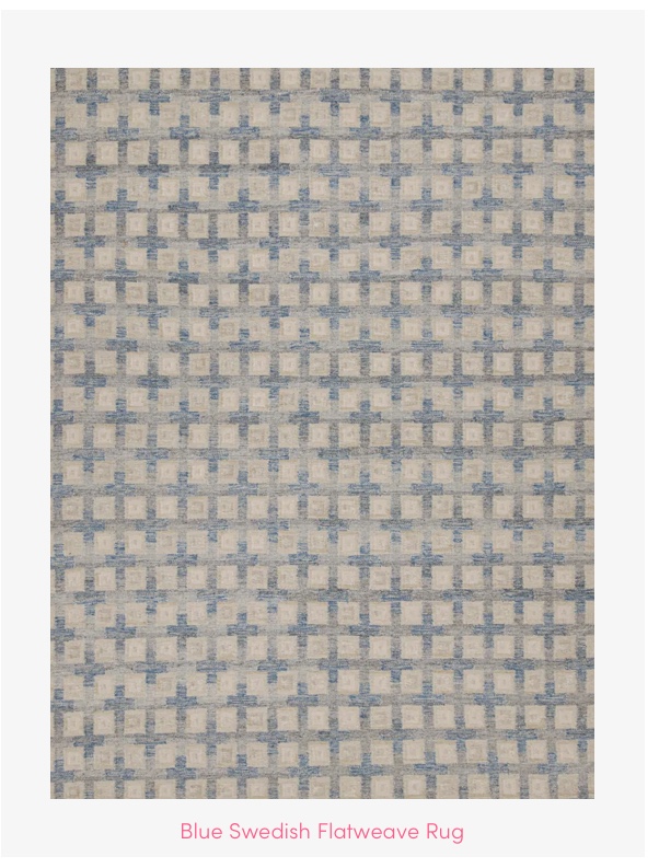 Blue Swedish Flatweave Rug