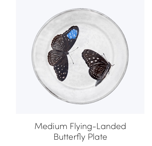 Medium Flying-Landed Butterfly Plate