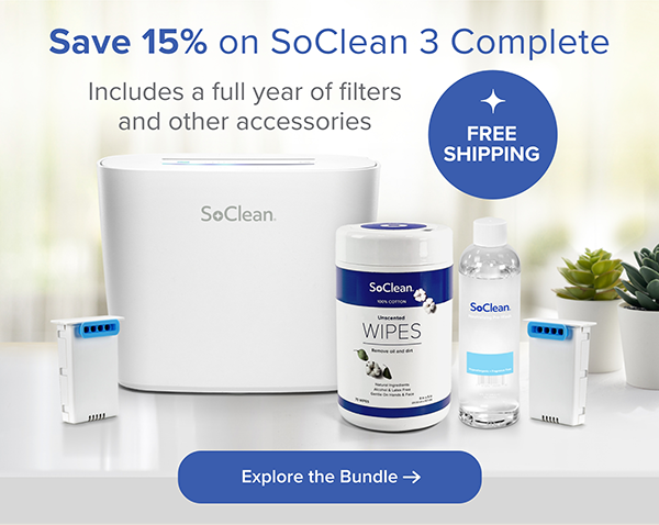 Save 15% on SoClean 3 Complete. Includes a full year of filters and other accessories. Free Shipping. Explore the Bundle