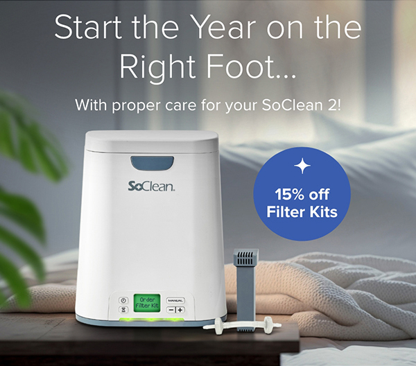 Start the Year on the Right Foot... With proper care for your SoClean 2! 15% off Filter Kits.