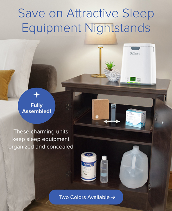 Save on Attractive Sleep Equipment Nightstands. Fully Assembled! Two Colors Available.