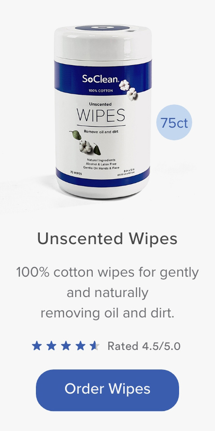Unscented Wipes: 100% cotton wipes for gently and naturally removing oil and dirt. Order Wipes.