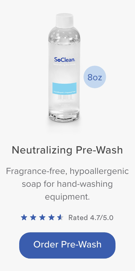 Neutralizing Pre-Wash: Fragrance-free, hypoallergenic soap for hand-washing equipment. Order Pre-Wash.