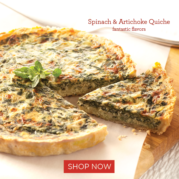 spinach & artichoke quiche