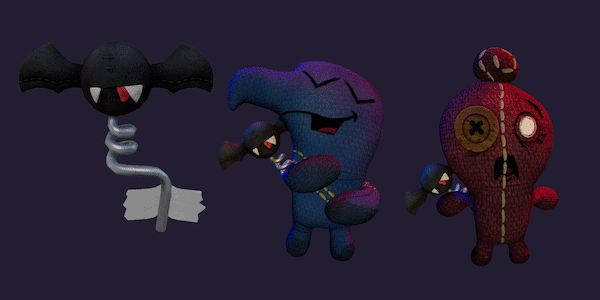 Rotating images of the Cheerleader, Bat, Vampire, and Clown Costumes