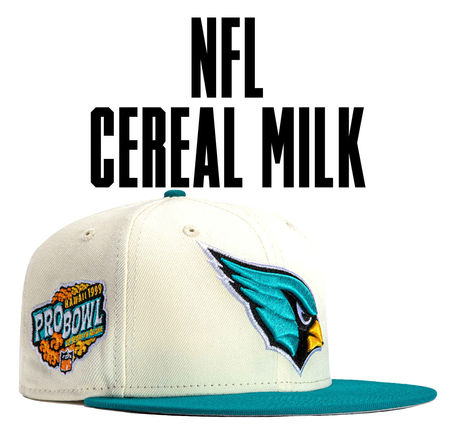 New Era 59Fifty Cereal Milk Arizona Cardinals 1999 Pro Bowl Patch Hat – Hat  Club