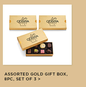 Assorted Chocolate Gold Gift Box, 8pc, Set of 3