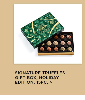 Signature Chocolate Truffles Gift Box, Holiday Edition, 15pc.