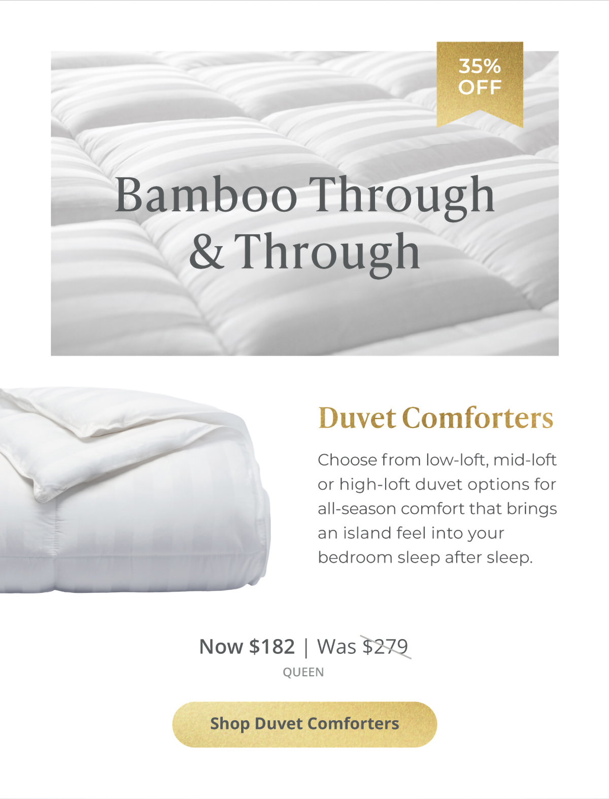 Duvet Comforters - 35% Offa