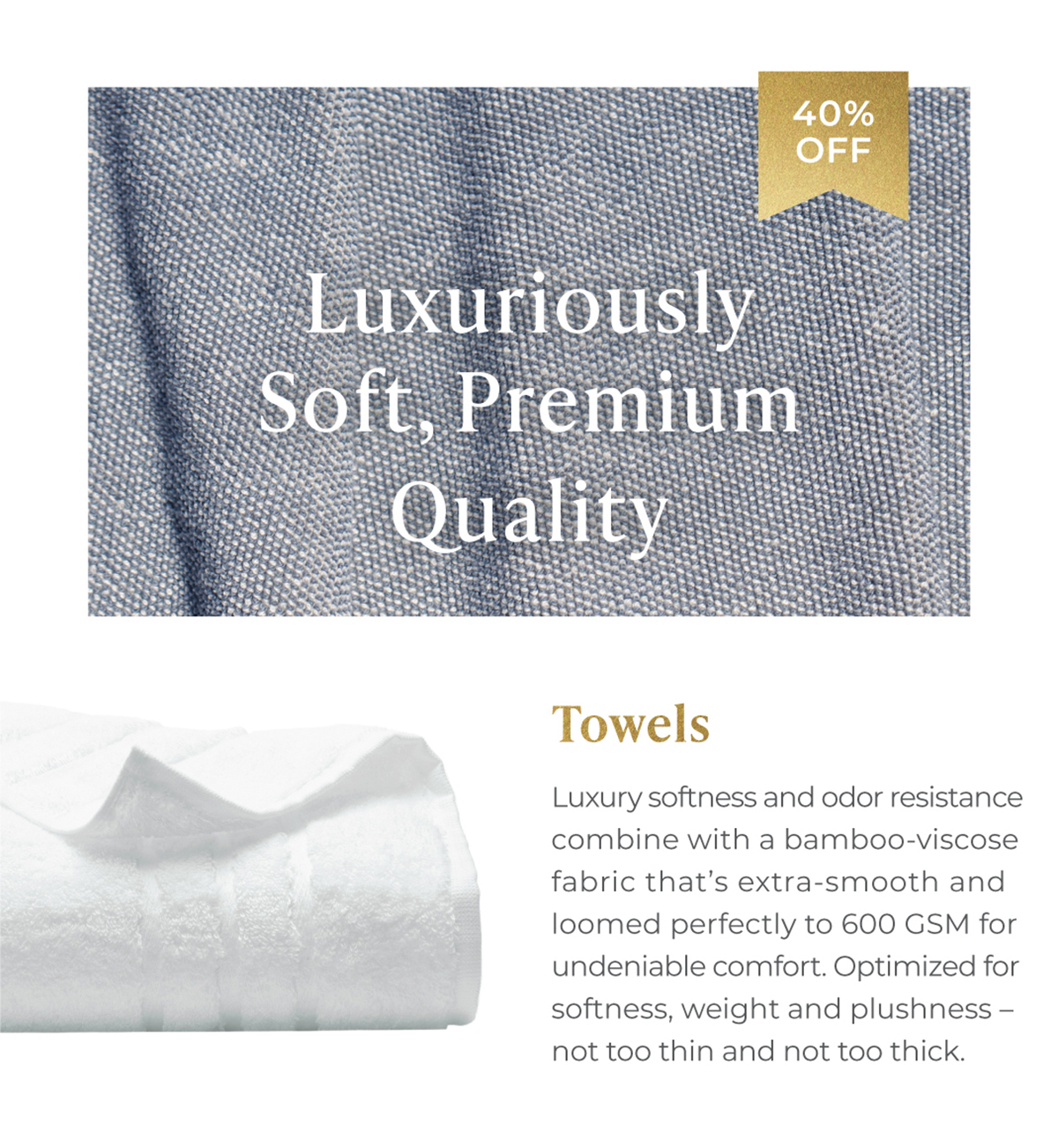 Luxuriously Soft, Premium Quality -- 35% Off Towels