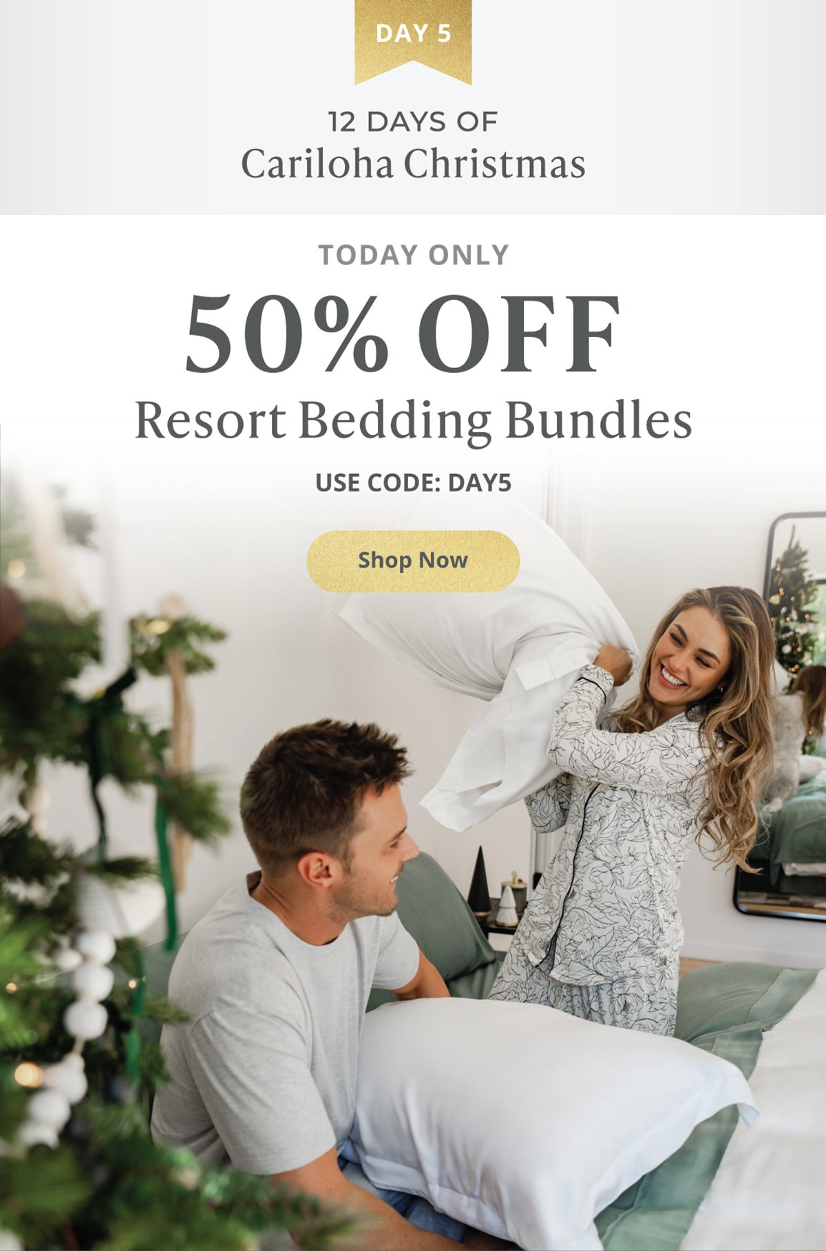 12 Days of Cariloha Christmas - DAY 4 | 50% Off Resort Bedding Bundle | TODAY ONLY