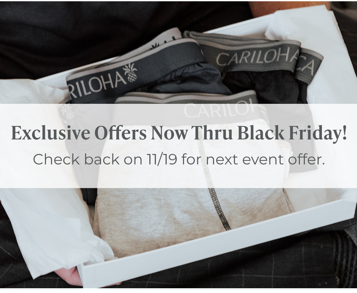 Exclusive offers now thru Black Friday! Next offer on 11/19.