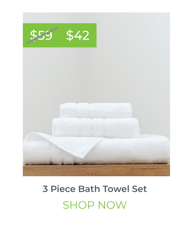 3 Piece Bath Towel Set