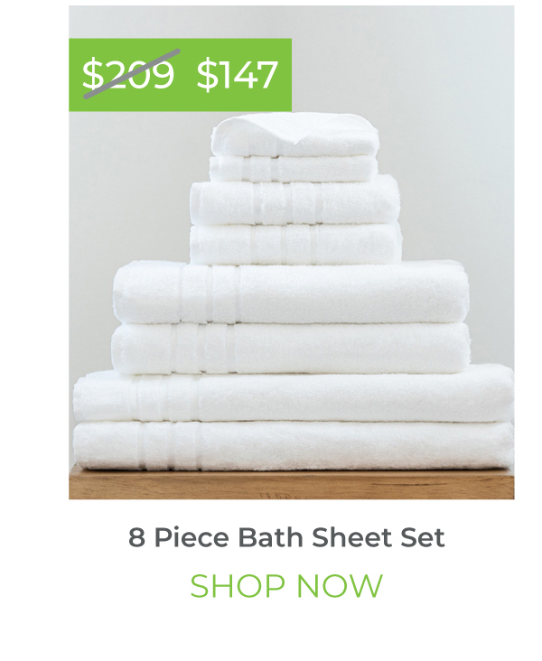 8 Piece Bath Sheet Set