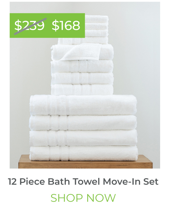 12 Piece Bath Towel Move-In Set