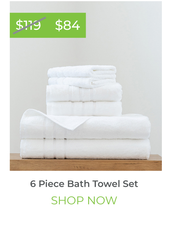 6 Piece Bath Towel Set