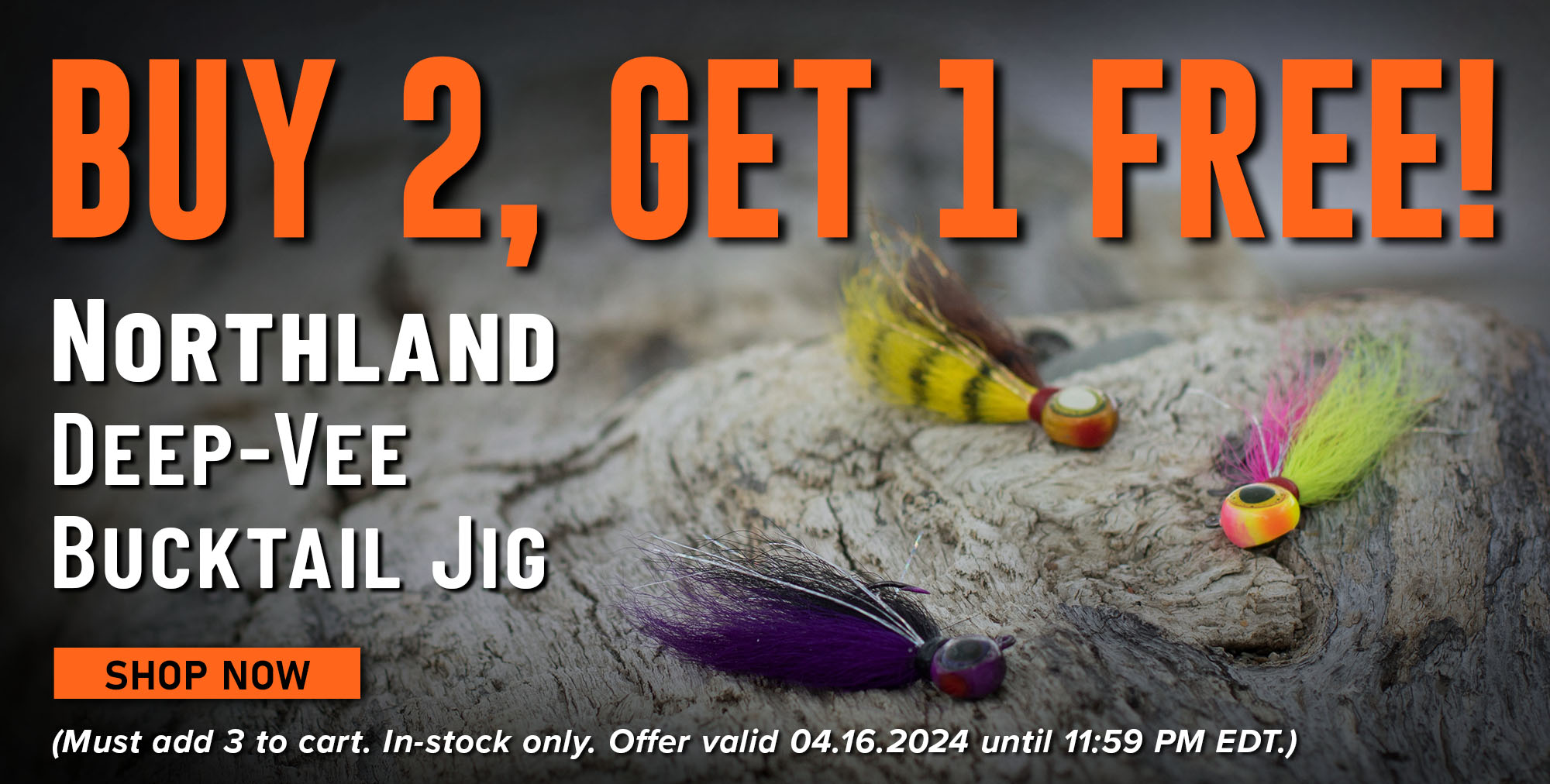 Northland Deep-Vee Bucktail Jig Buy 2, Get 1 Free Today Only