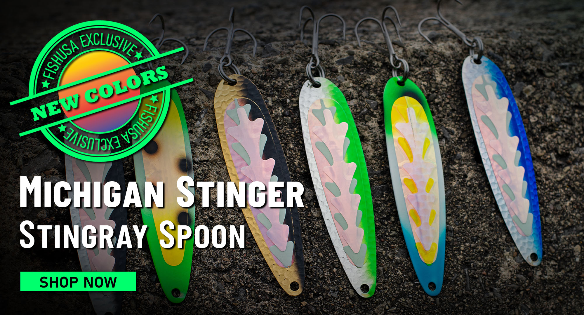 New Exclusive Colors! Michigan Stinger Stingray Spoon Shop Now