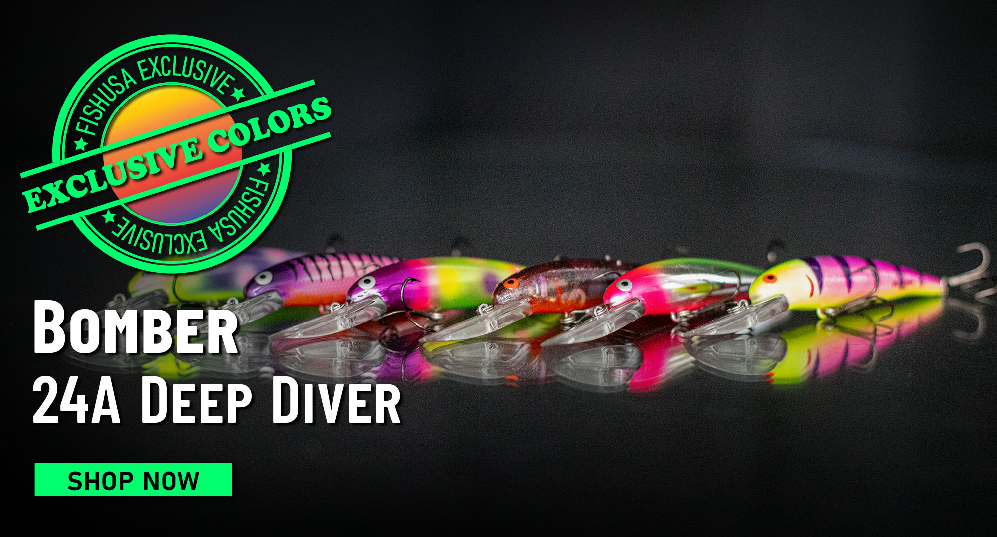 FishUSA Exclusive Colors! Bomber 24 A Deep Diver Shop Now