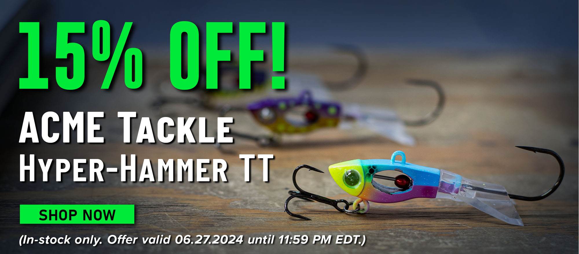 15% Off! ACME Tackle Hyper-Hammer TT Shop Now (In-stock only. Offer valid 06.27.2024 until 11:59 PM EDT.)