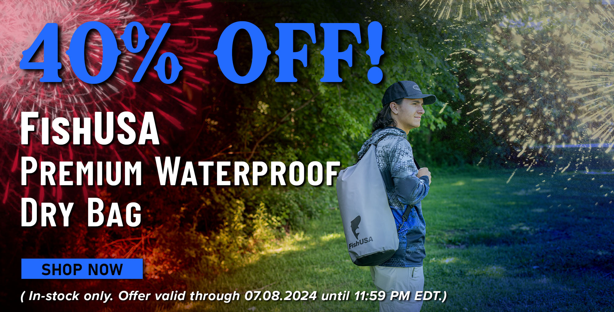 40% Off! FishUSA Premium Waterproof Dry Bag Shop Now (In-stock only. Offer valid through 07.08.2024 until 11:59 PM EDT.)