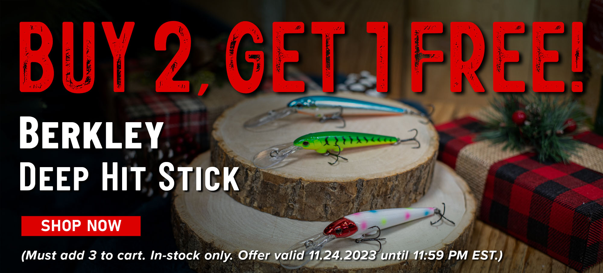 Buy 2, Get 1 Free! Berkley Deep Hit Stick Shop Now (Must add 3 to cart. In-stock only. Offer valid 11.24.2023 until 11:59 PM EST.)