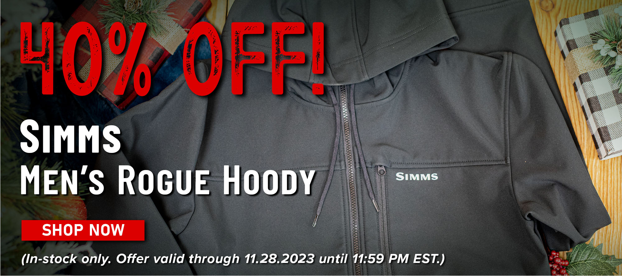 40% Off! Simms Men's Rogue Hoody Shop Now (In-stock only. Offer valid through 11.28.2023 until 11:59 PM EST.)