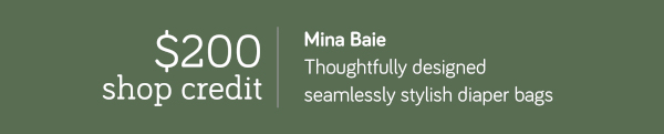 Mina Baie Thoughtfully designed seamlessly stylish diaper bags