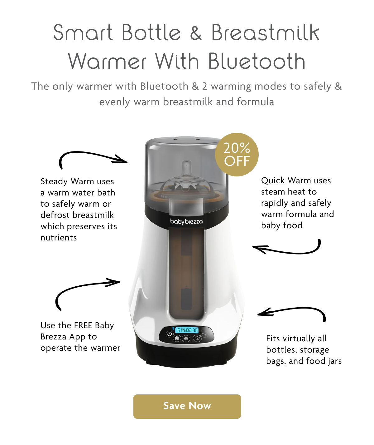 Smart Bottle & Breastmilk Warmer With Bluetooth | Save Now