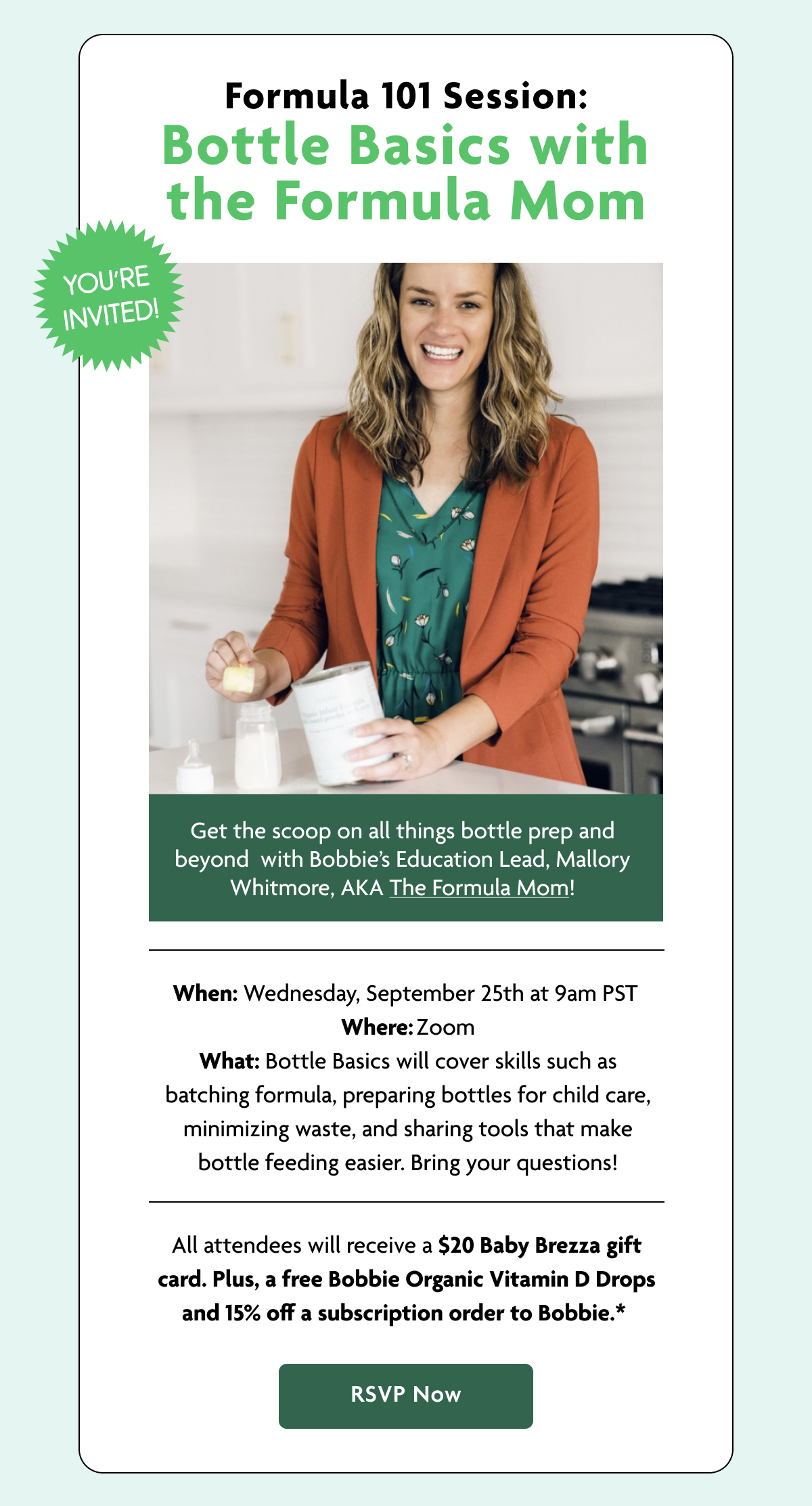 Formula 101 Session: Bottle Basics With The Formula Mom | RSVP Now
