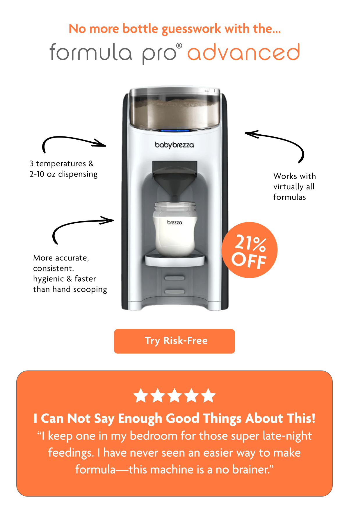 No More Bottle Guesswork With The Formula Pro Advanced | Try Risk-Free