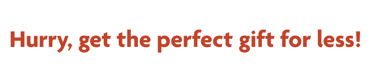 Hurry, Get The Perfect Gift For Less!